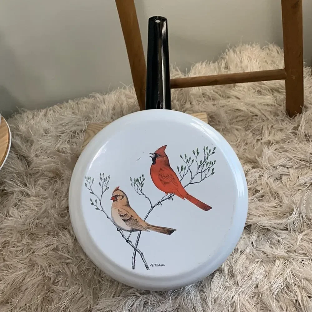 Vintage‎ Delano Studios Dela-Ware Hand Colored Bird Pot
